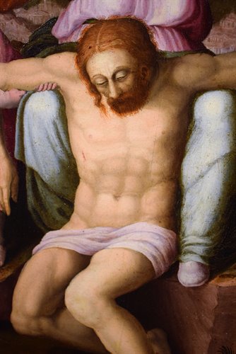 "Pietà"  oil on wood XVI th century